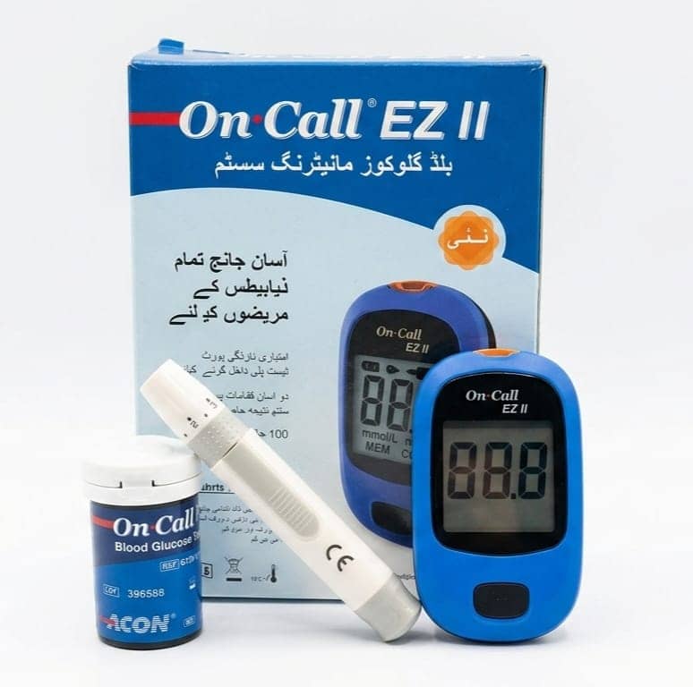 On Call EZ II Blood Glucose Monitoring System Kit